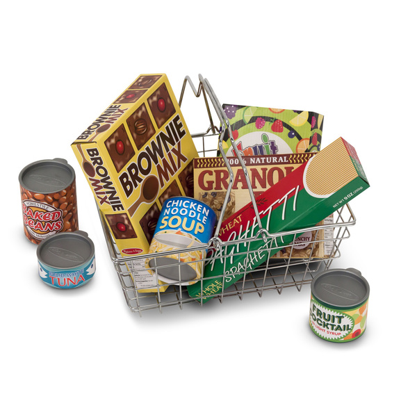 Melissa & Doug Lets Play House Grocery Basket with Play Food 5171